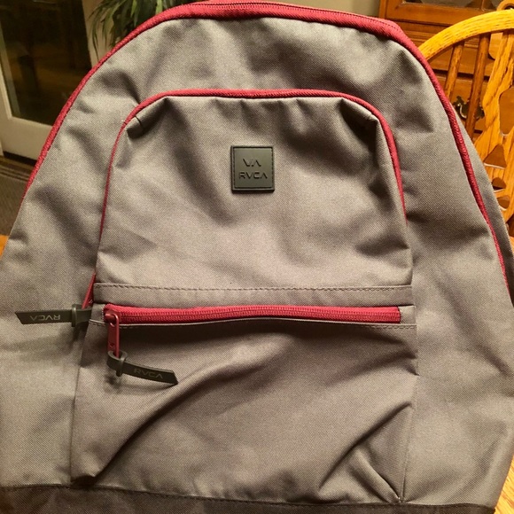 RVCA Other - RVCA Grey/Maroon Backpack.